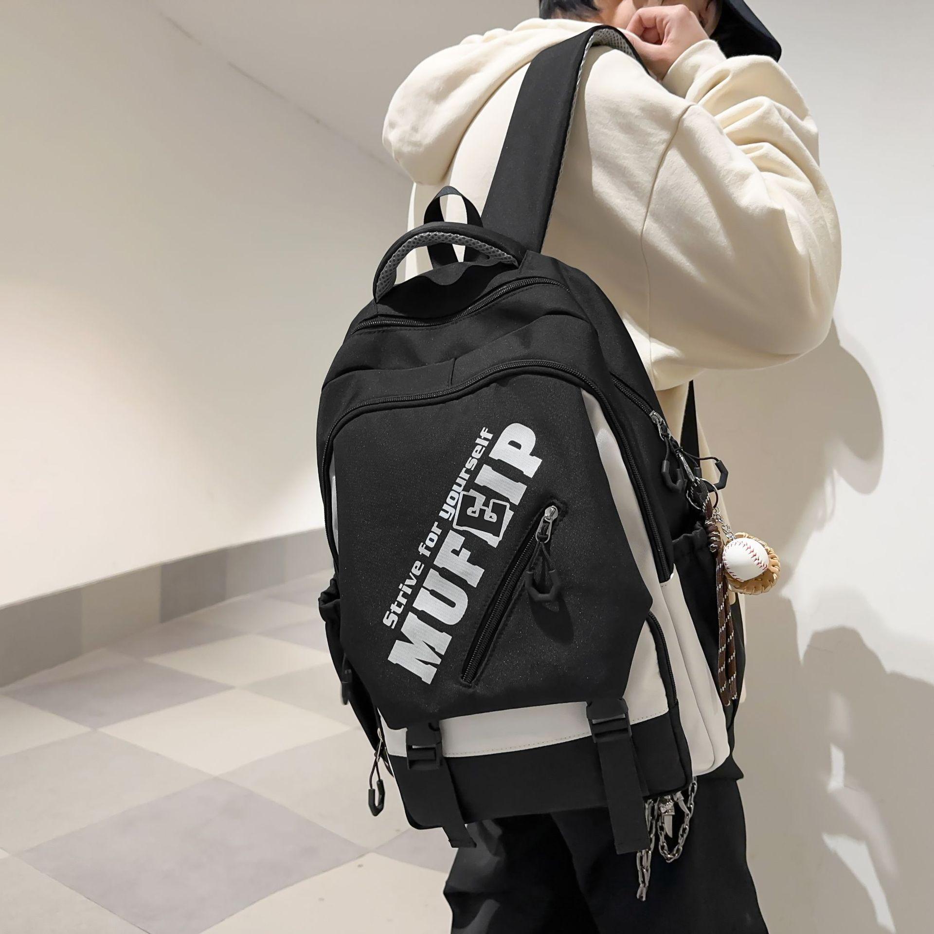 

Large-capacity Backpack, Fashionable and Casual Backpack with A College Style чорний