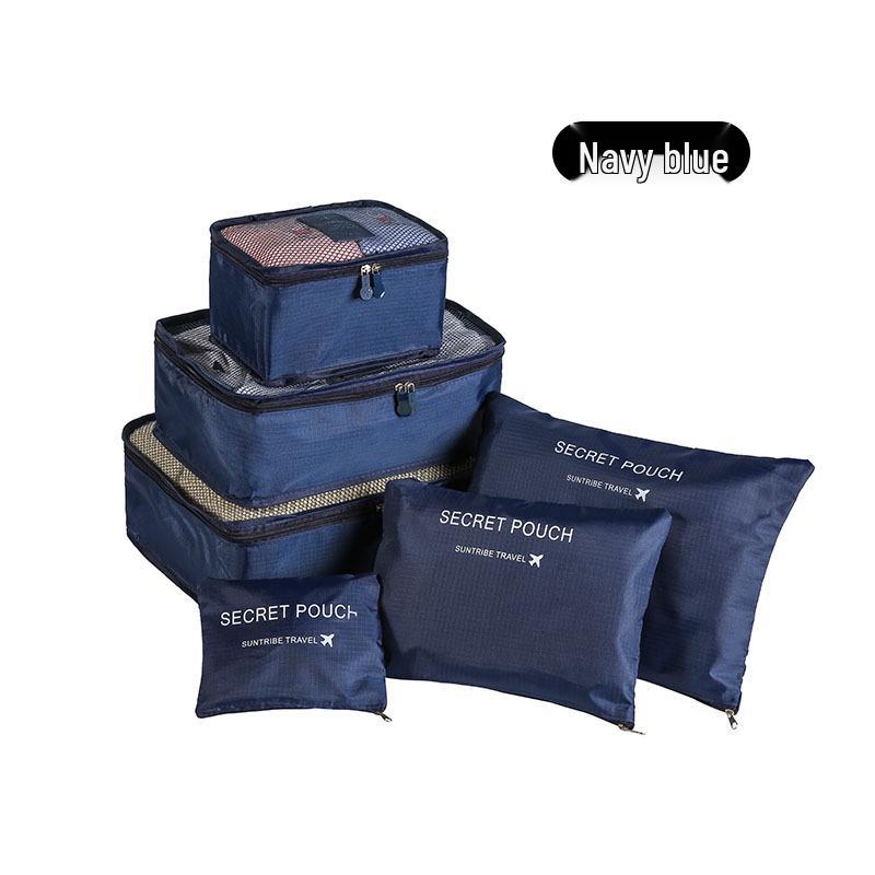 Compact Six-Piece Travel Organizer Set - Oxford Cloth Bags
