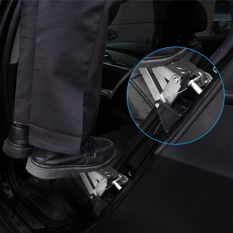 Heavy Duty Metal Door Step for Car Roof Loading 7 Leveling Height Adjustment easy installs Car Door Step for Vehicles