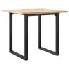 Dining Table O Shaped Frame 80 x 80 x 75.5 cm Solid Pine Wood & Steel
