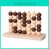 Wooden 3d Connect Four Puzzle Toy For Parentchild Interaction And Brain Development