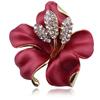 DIEZI Modische Koreanische Rose Blume Emaille Damen Broschen für Hochzeit Schal Strauß Brosche Pins Luxuriöser Strassstein Brosche Schmuck