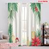 2pcs,2D Plane Printing Curtains Roller Blinds Christmas Candle Poinsettia Penguin Pine (4) Durable Polyester (without Rod) All
