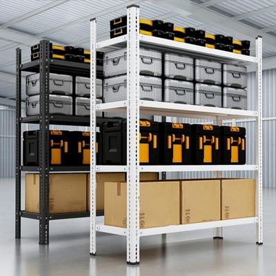 Multi-Layer Metal Rack Shelf Strong Load-Bearing Quick Installation Heavy Duty Shelving Steel Construction Storage Shelves
