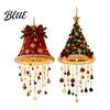 Winter Seasonal Landscaping Lighted Christmas Ceiling Hanging Decor, Pre-Lit Tree Bell Pendant with Decorations Warm LED, Porch Doorway Holiday