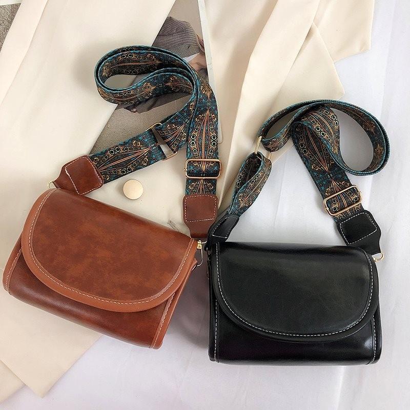 Trendy Vintage Small Square Bag For Women Casual Chic Soft Pu Leather Everyday Use