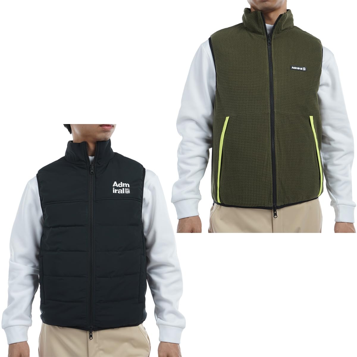 

Admiral Golf Men s Reversible Fleece Combination Vest, Black, Size M
