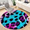 1pc Cheetah Print Vibrant Office Round Area Rug,  Mat Suitable ForOffice, Under Office Chairs Bedroom Living Room Home Decor, Room Deco