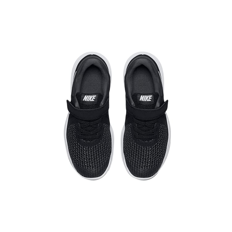 Nike REVOLUTION 4 Cushioning, Wear Resistant Low Top Kids' Running Shoes Black White Children Aged 3 7 Years Old 943305-006