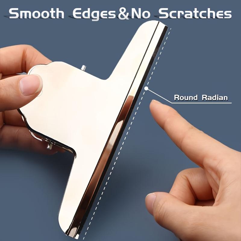 2Pcs 100mm Binder Spring Clips Stainless Steel Moutain Shaped Securing Clip Office Supplies Multifunctional Index Clamp