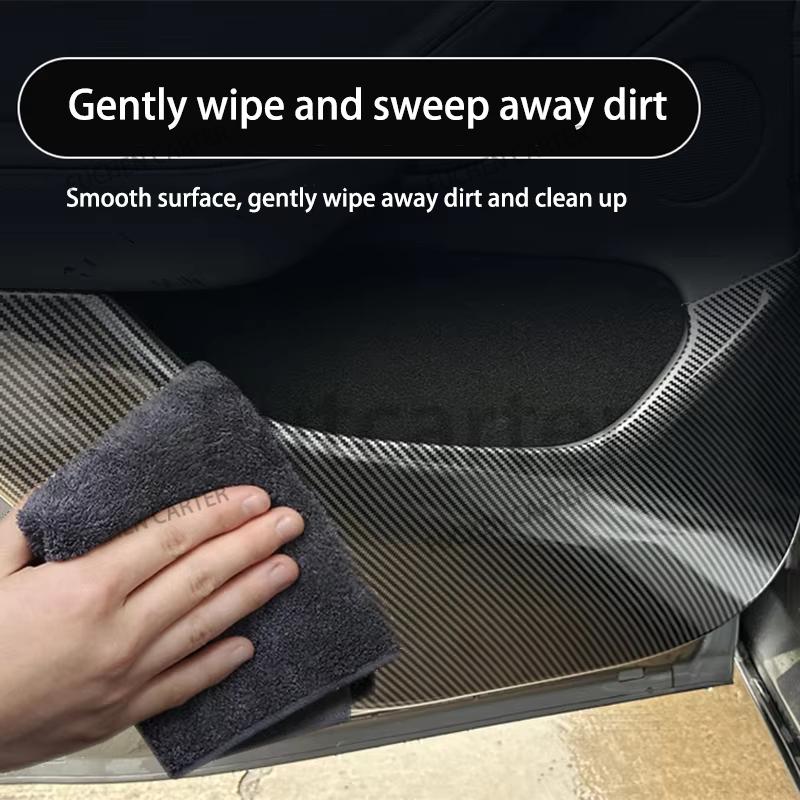For Tesla ModelY Juniper2025 Car Door Anti-Kick Pad ABS Anti Kick guard plate Side Door Protector Cover Car Interior Accessories