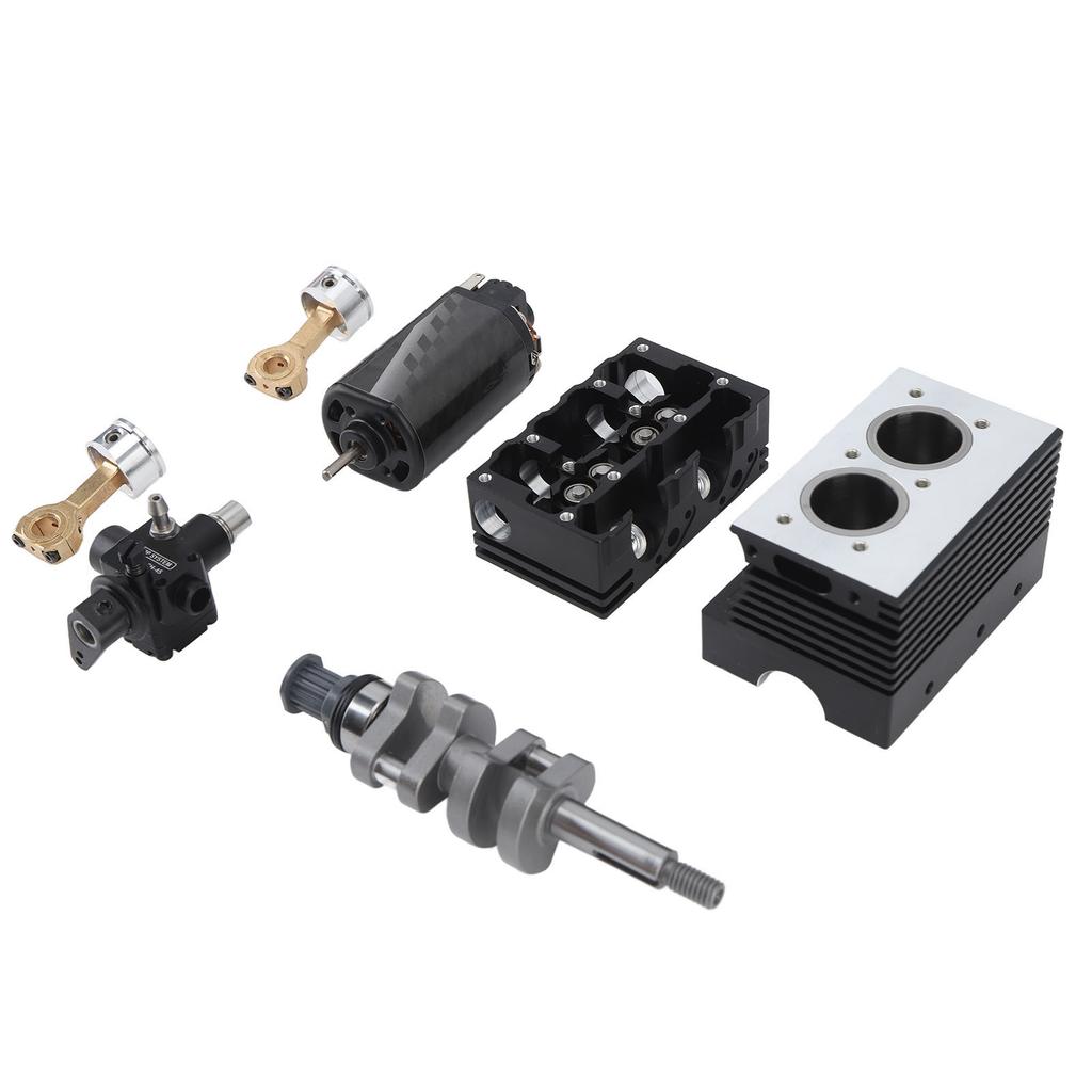Methanol Internal Combustion Engine Double Cylinder 4 Stroke Assembly Metal Motor Kit