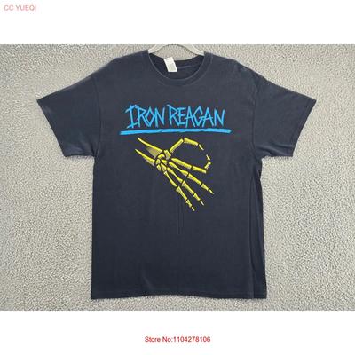 Iron Reagan Band T Shirt Mens Large Thrash Metal Black Cotton  Vintage Washed Breathable Unisex Versatile Top For Everyday Wear