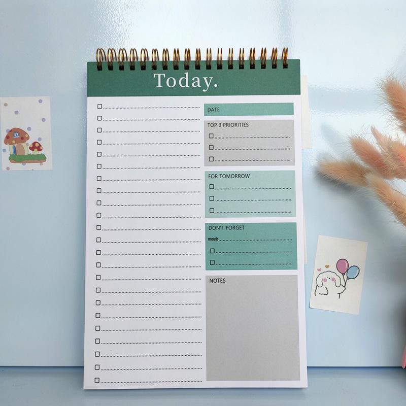 

B5 Portable Flip-Coil Notebook with Colorful Daily Schedule