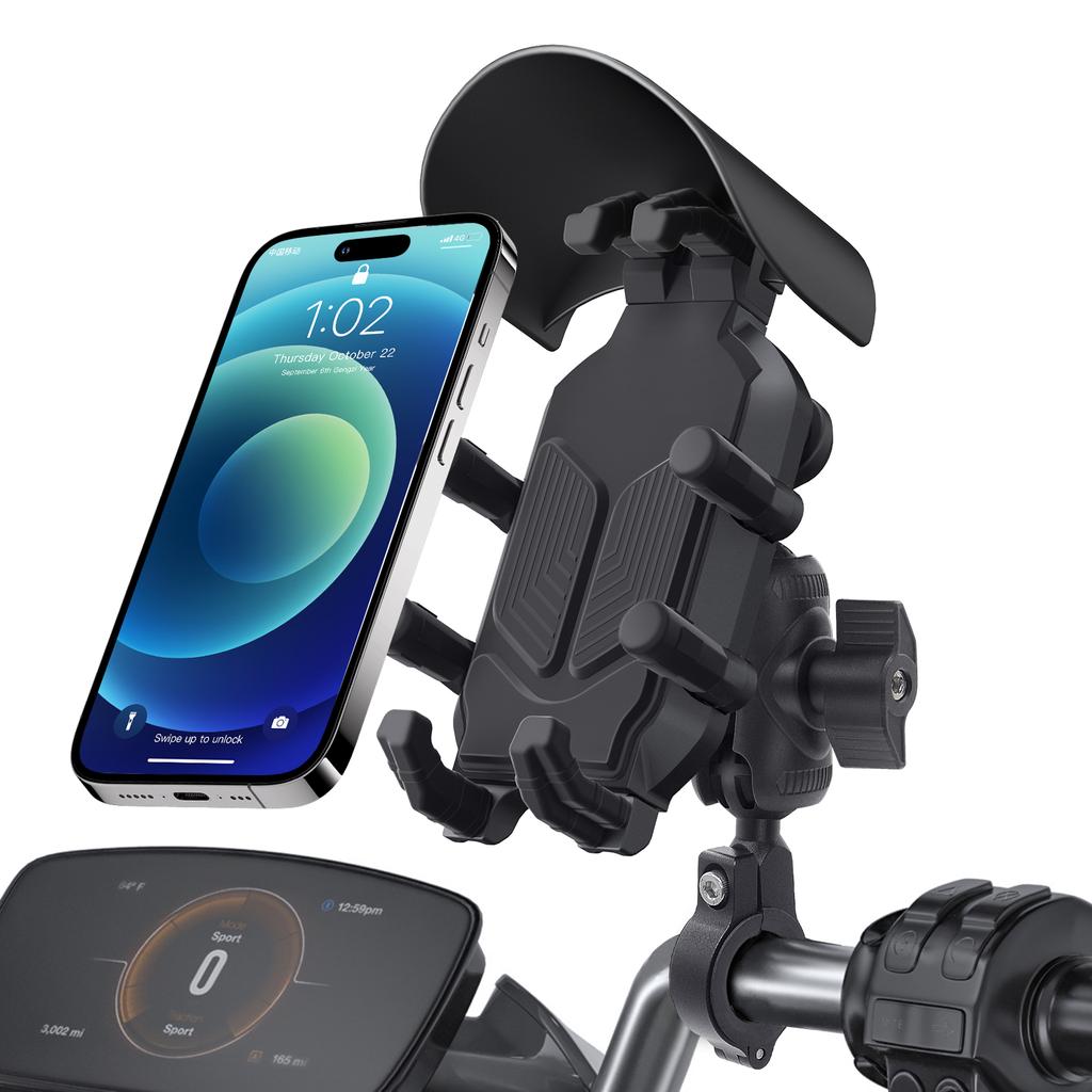 Motorcycle Bicycle Handlebar Phone Bracket QC3.0 USB Charging Mount Stand Holder