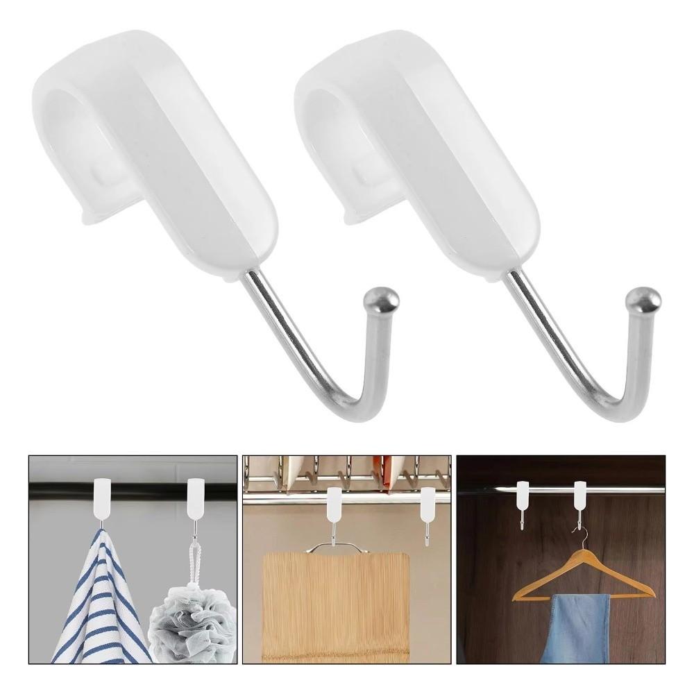 7pcs Set High Quality Rotatable S Hooks Stainless Steel Heavy Duty Pipe Clip Hooks Hanging Rack Hooks Clothes Hanging