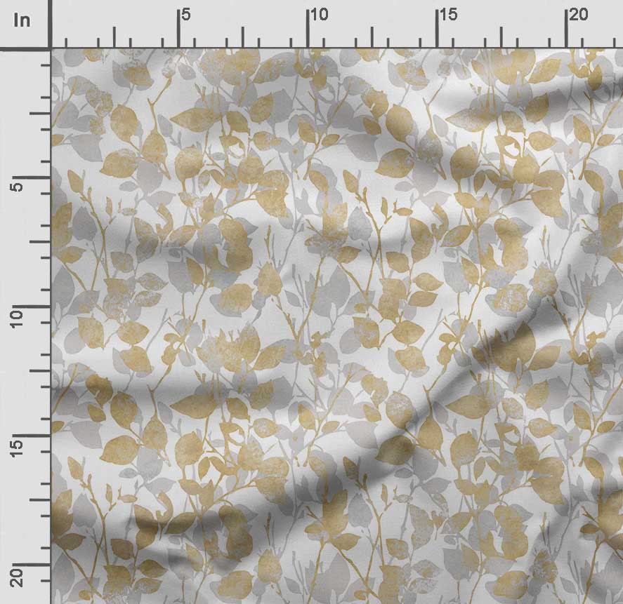 Soimoi Leaves Print,  Cotton Cambric, Quilting Fabric Sold by The Yard 42 Inch Wide, Medium Weight Cotton Fabric,