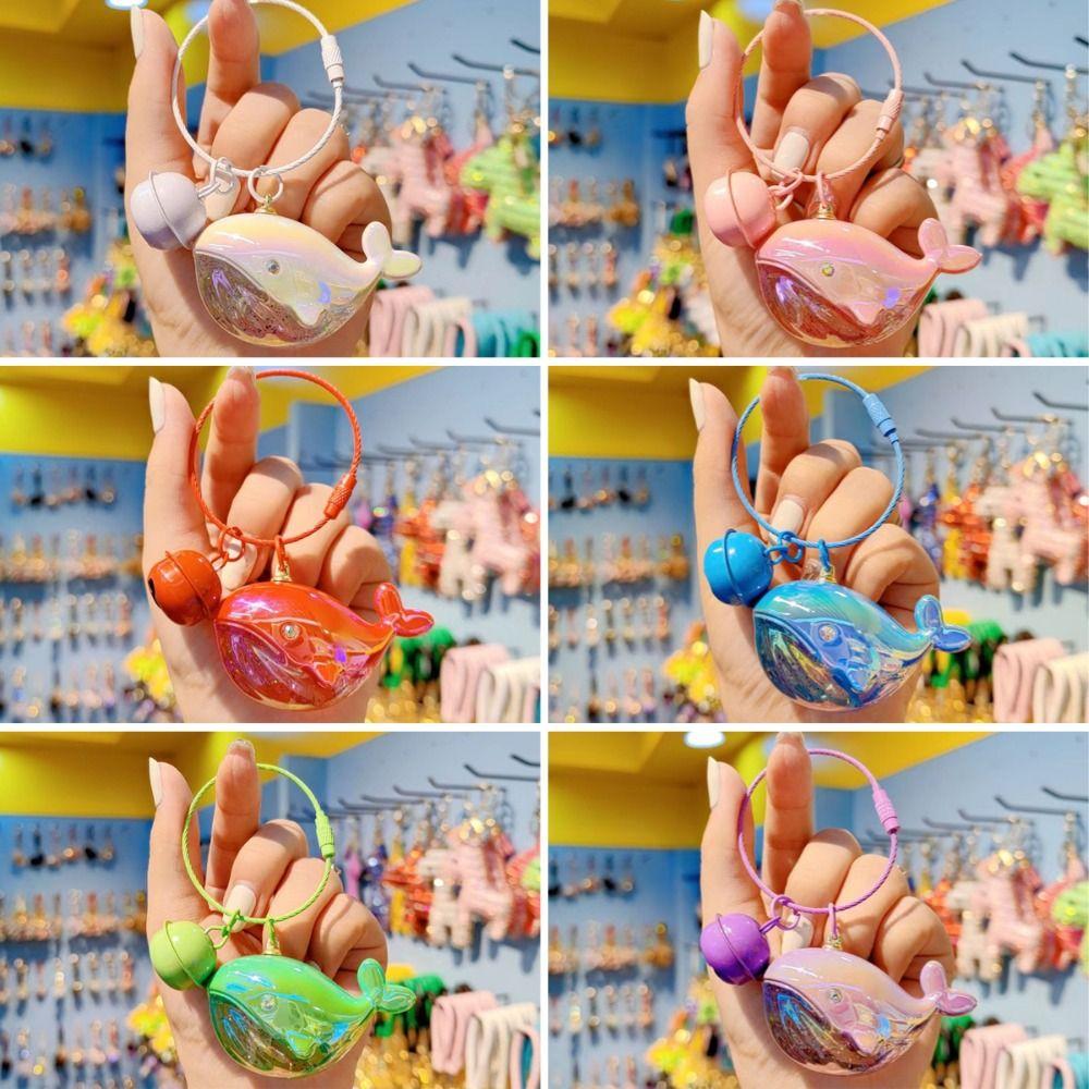 

Acrylic Marine Animal Doll Keyring Bell Whale Keychain Couple Accessories Gifts білий