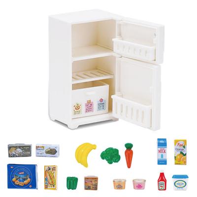Puppenhaus Dekorationszubehör Mini Puppenhaus Gefrierschrank Modell Simulation Kühlschrank Spielzeug Ornamente