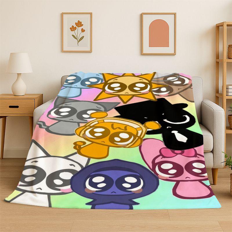 Music Sprunki Incredibox Game Soft Flannel Throw Blanket,Cozy Blanket for Bed,Couch,Sofa,Bedroom,Living Room,Travel,Picnic kids
