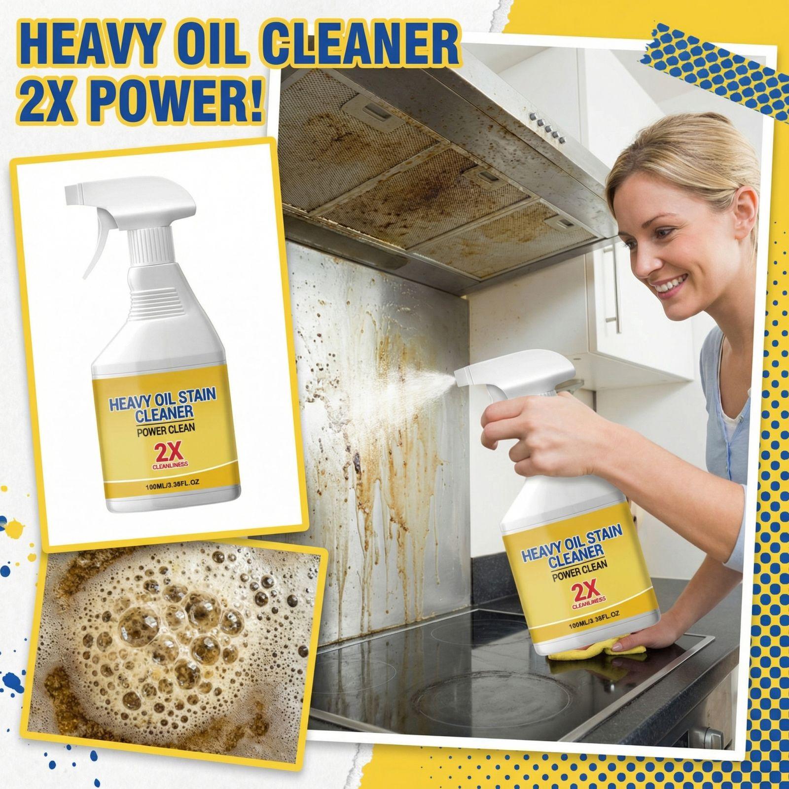 

Heavy Oil Stain Cleaner Spray 100ml Kitchen Degreaser for Stove Range Hood Surface Cleaning Powerful Oil Removal Spray One Size жовтий