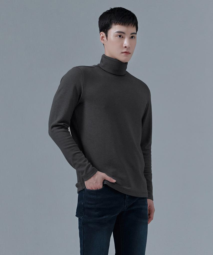 CHASECULT Unisex Brushed Essential Turtleneck T-Shirt-Cfzu5109D0B