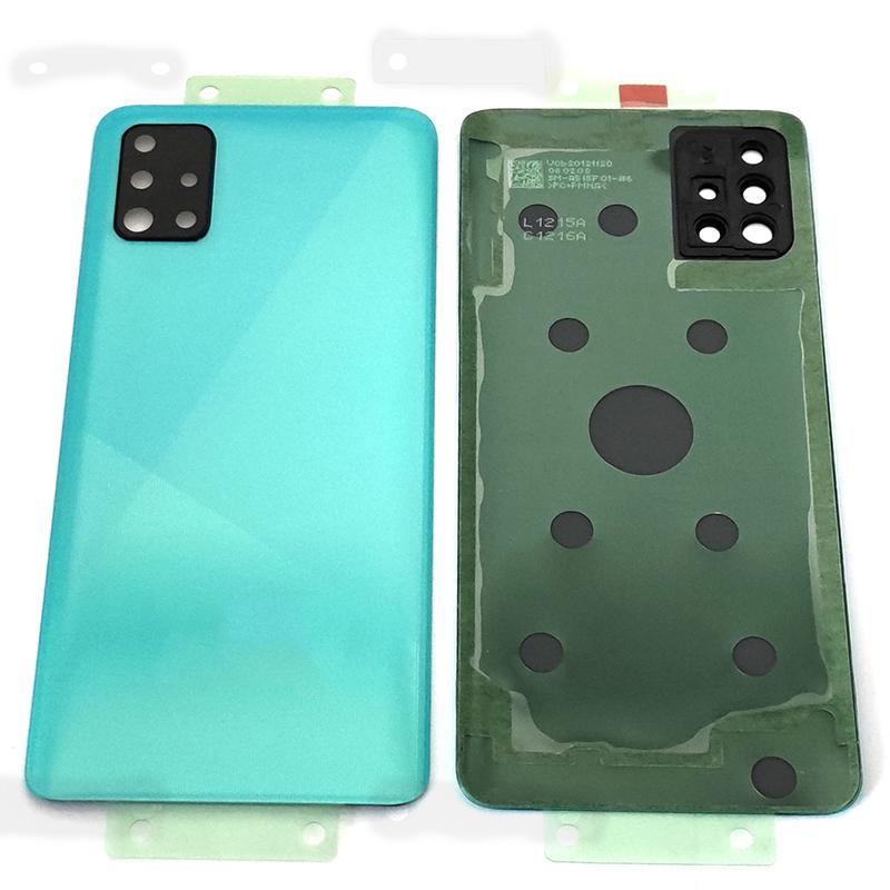A51 4G Middle Frame For Samsung Galaxy A51 4G A515 Housing Battery Back Cover With Camera Lens Rear Door Glass A515 SIM Card