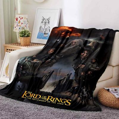 1pc Lord of the Rings Fellowship of the Ring Blanket Lightweight Flannel Throw for Sofa Bed Travel Camping Livingroom Office Couch Chair 1151KK