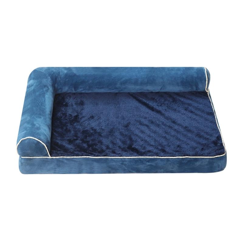 Comfortable Dog Couch Bed with Eggs Shape Foams Double Side Pillows Removable Cover NonSlip Dog Bedding for Winter