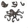 Cast Iron Octopus Coat Hook Key Holder Art Crafts Metal Wall Decor Sculpture for Bathroom