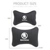 wbglh0 1Pcs Car Seat Headrest Auto Logo Neck Pillow For New Skoda Octavia Kodiaq Fabia Superb Karoq Yeti Rapid Mk3 Vrs Kamiq Derivati