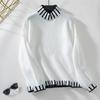 Women Oversized Turtleneck Sweater Loose Lantern Sleeve Ribbed Knit Pullover Casual Long Sleeve Top for Fall Fashion