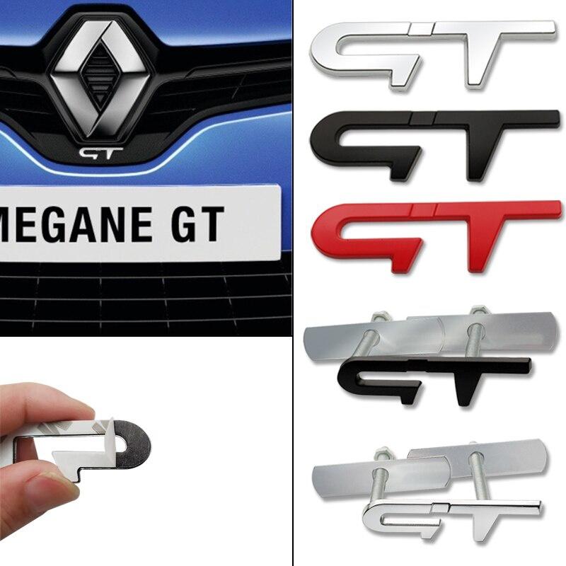 Metal GT Emblem Stickers Decal Car Logo Auto Styling for Renault Sport Megane 2 3 4 5 Duster Logan Clio Laguna 2 Captur Arkana