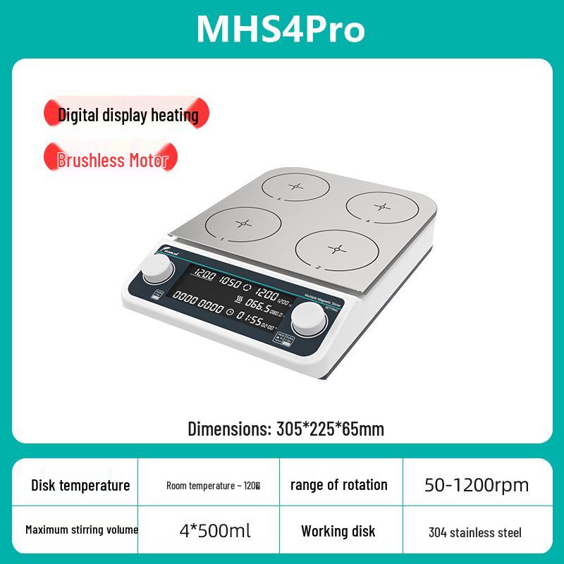Laboratory Multi-Position Digital Magnetic Stirrer with Heating & Constant Temperature Control