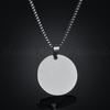 Atoztide Personalized Round Brand Engrave Name Necklace Stainless Steel Words Letter Picture Box Chain Birthday  Jewelry Gift