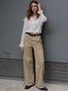 Peulibeo07 Wide Cargo Cotton Pants Frfa01Dp03_Beige