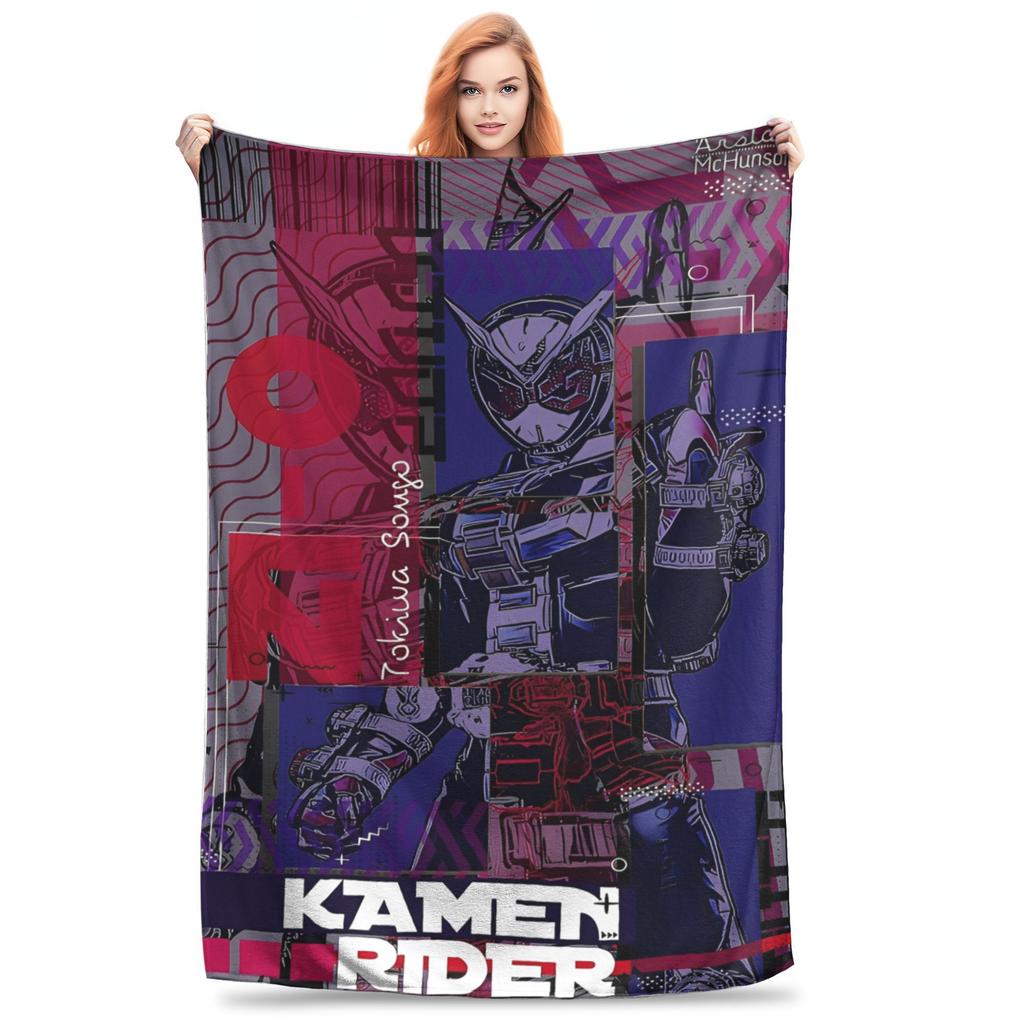 Kamen Rider Anime Blanket Multiple Sizes Super Soft and Warm Throw Blankets for Couch Sofa and Bed