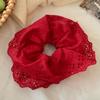 Lace Scrunchies for Women Large Elastic Hair Scrunchy Eye Catching Hair Rope French Hair Bobbles Ponytail Holder