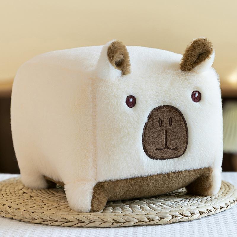 New Square Capybara Plush Toy Creative Kapibara Doll Throw Pillow Sofa Ornament Grab Machine Doll