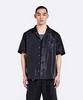 51Peosenteu Chemise Courte Brillante - Noir