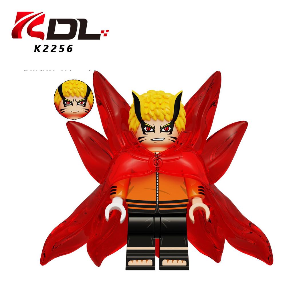 KDL840 Water Fire Shadow Building Blocks Action Figure Anime Toy K2255-2262 Cartoon Character Assembly Set 8pcs