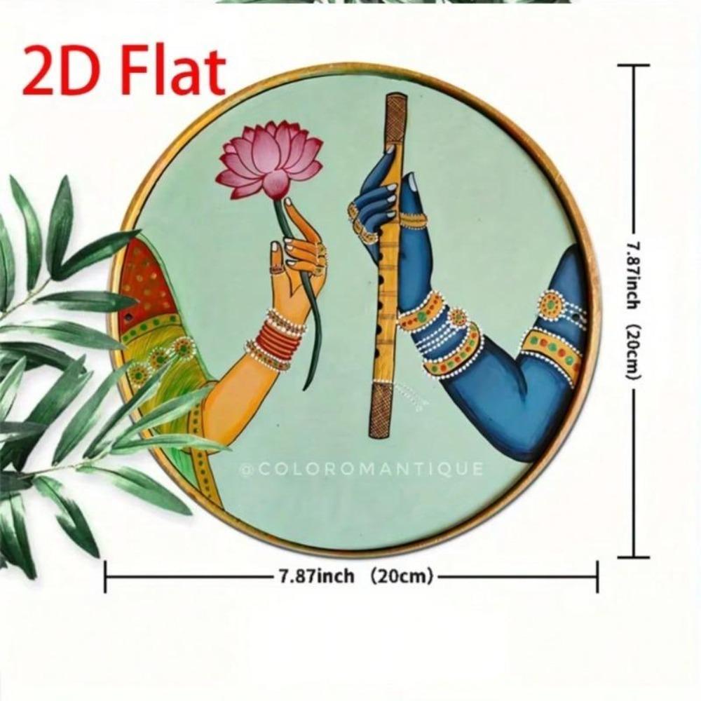 Vintage Vase Metal Tin Sign Hand Painted Wall Art Home Decor Bohemian Gift