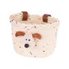 Cestino Anteriore per Bicicletta da Bambino in Corda Intrecciata Design Animale dei Cartoni Animati Cestino Portaoggetti per Manubrio per Bambini Bicicletta da Montagna e Monopattino