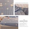 Bed Pillowcase Three-piece Non-slip Fixed Bed Cover Thickened Cotton Breathable Dust-proof Cover Mengsi Protective Cover Double Bed Set