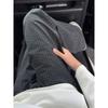 Black Seersucker Plaid Scimitar Pants Men's Summer Old Money Style High Waist Thin Pants Straight Loose Drape Casual Pants
