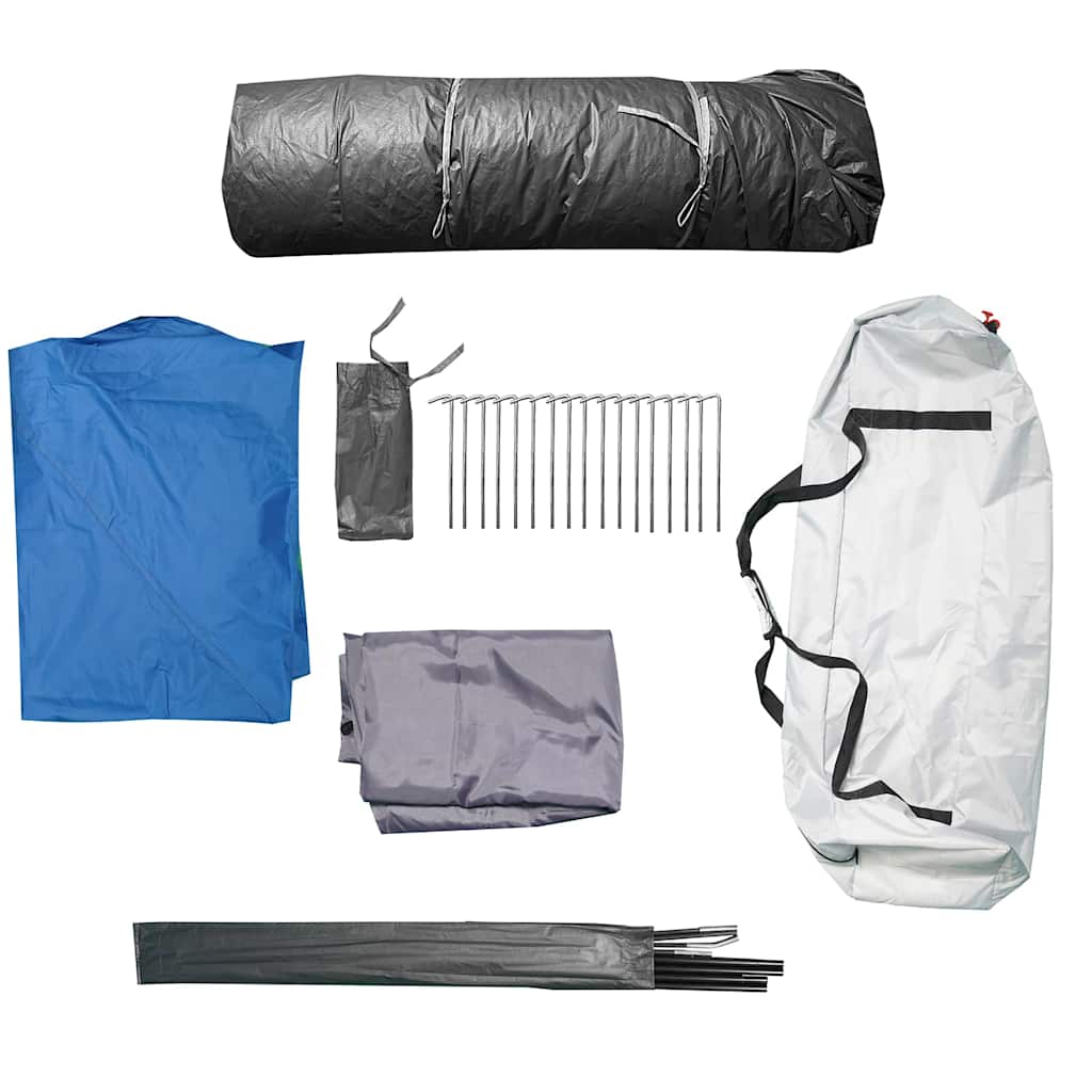 Family Tent for 9 Persons Blue Quick Release Waterproof