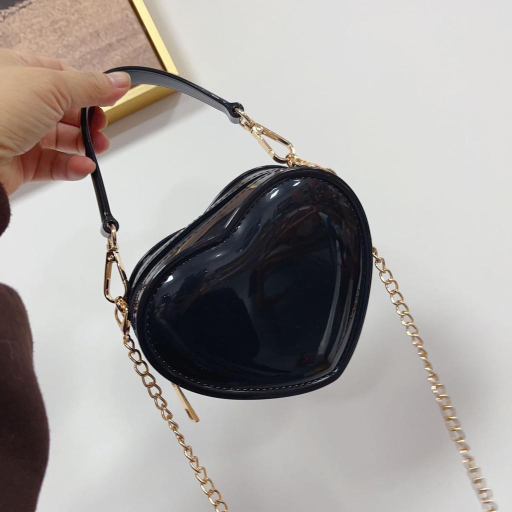 Little Fairy Peach Heart Jelly Bag Children'S Bag Fashionable Cute Wind Mini Bag Personalized Love Bag
