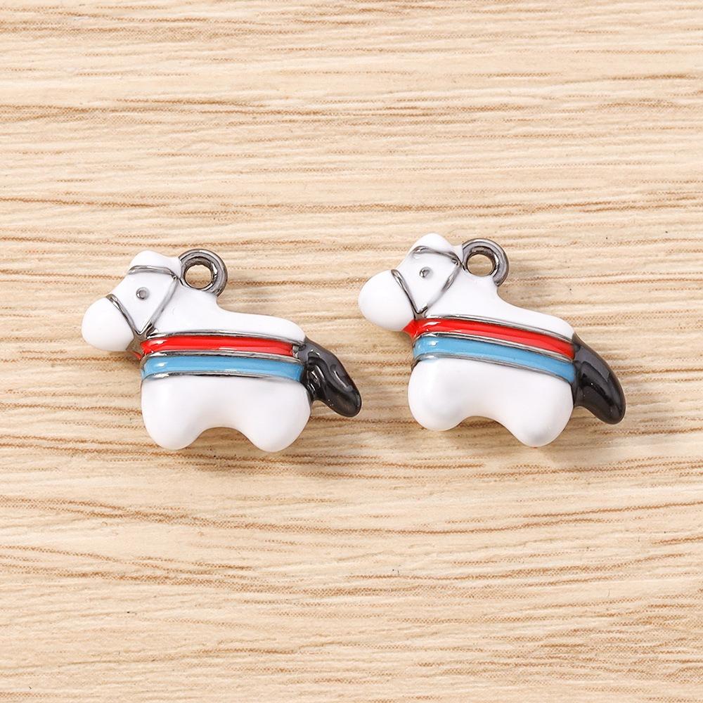 

5PCS New Zinc Alloy Animal Pendant Accessories Little Horse Multi-purpose DIY Accessories DIY Jewelry Parts Craft Projects