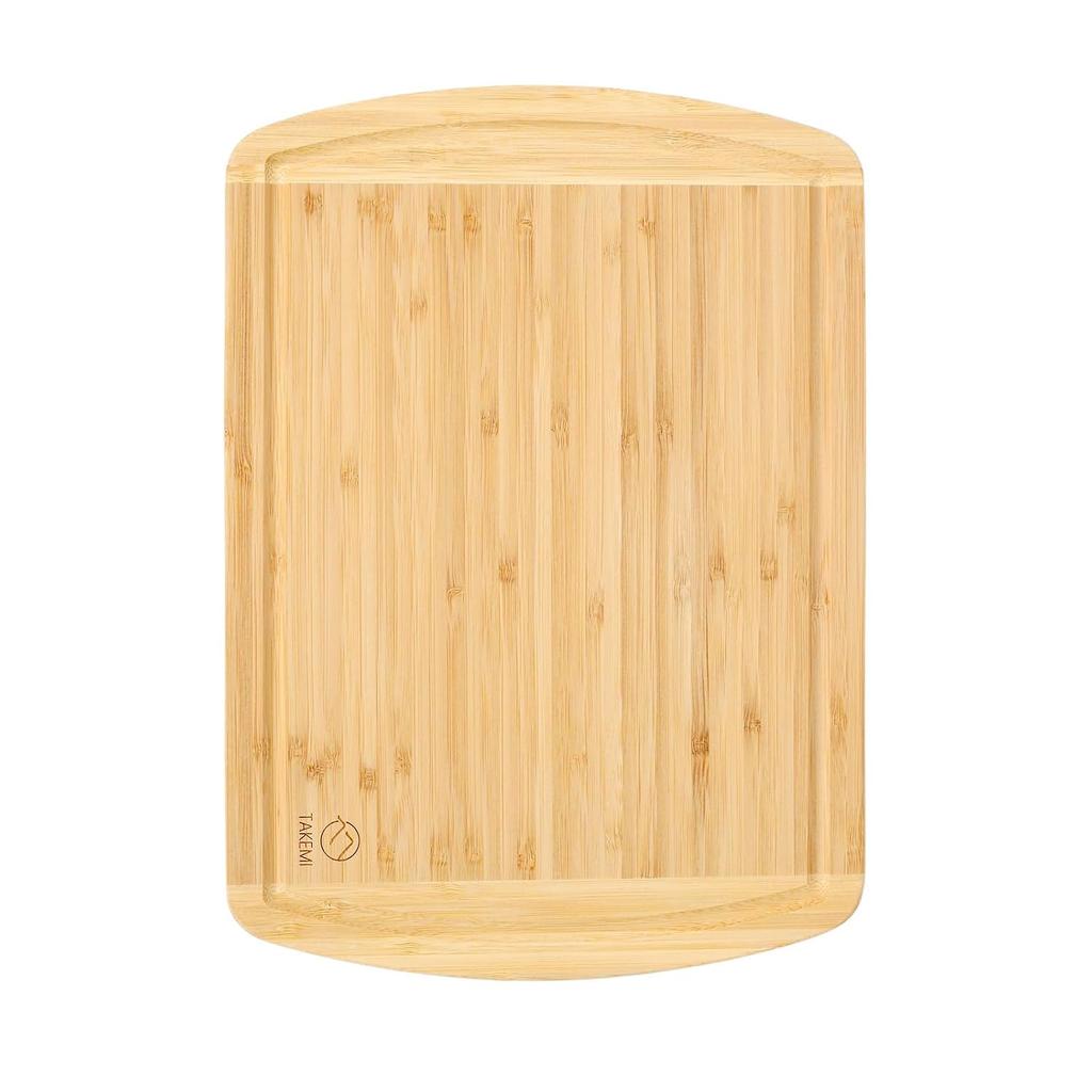 Takemi Bamboo Cutting Board Antibacterial Odor Resistant Quick Drying Grooved Environmentally Friendly TM-CB1