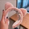 Leopard Print Women's Cute Cat Ear Plush Wide Headband Hair Tie